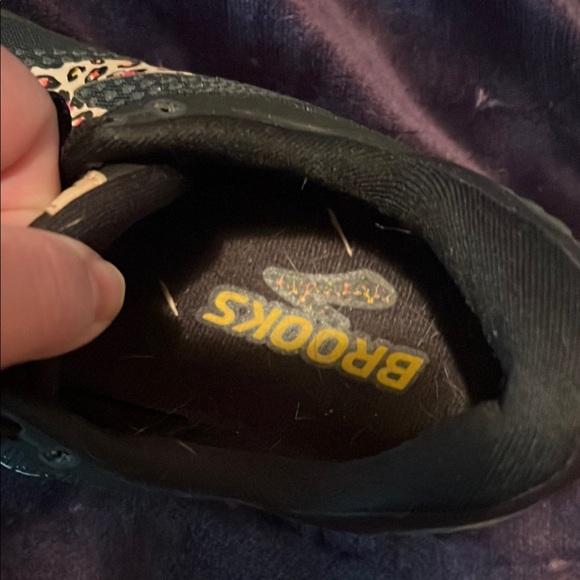 Black and Leopard Print Athletic Shoes - Picture 2 of 7